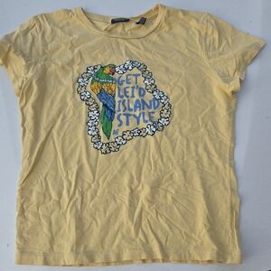 American Eagle Outfitters Yellow Graphic Tee